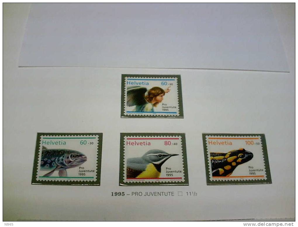SVIZZERA ( SUISSE - SWITZERLAND ) ANNO 1995 PRO JUVENTUTE  ** MNH - Unused Stamps