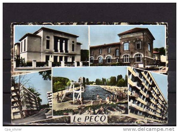 78 LE PECQ Multivue, Salle Des Fetes, Ecole, Piscine, Cité HLM, Ed Abeille 10335, CPSM 9x14, 1966 - Le Pecq