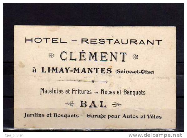 78 LIMAY MANTES Restaurant Du Pont De Limay, Maison Clément, Arret Forcé, Accident, Toilée, Colorisée, Ed Clément, 190? - Limay