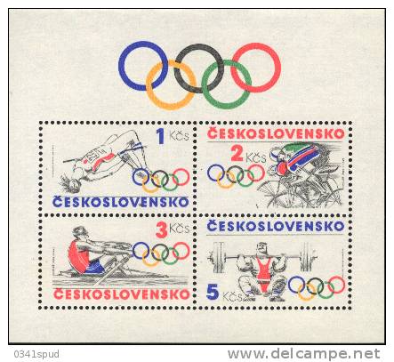 Jeux Olympiques1984  Tchecoslovaquie   **  Never Hinged  Cyclisme, Athlétisme, Aviron, Haltérophilie - Verano 1984: Los Angeles