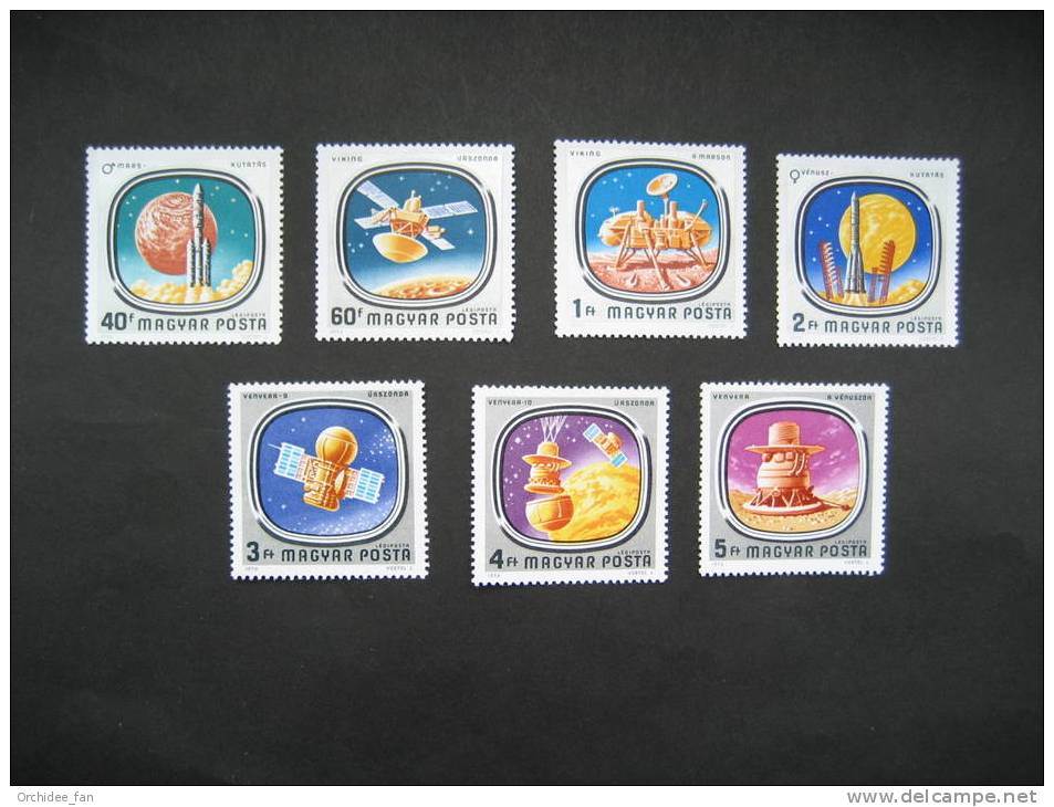 Ungarn 1976, Weltraumforschung Mi 3148A-3154A  Postfrisch - Europa