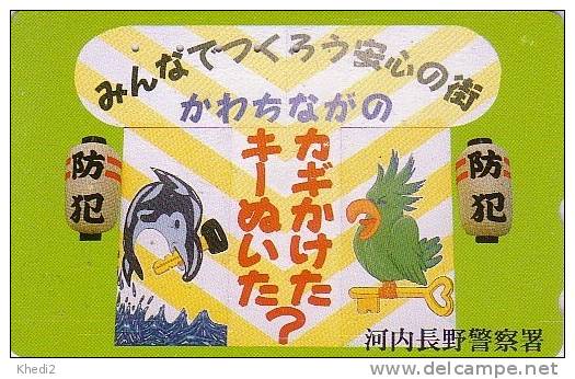 TC Japon / 110-011 - ANIMAL - Oiseau PERROQUET & DAUPHIN Orque - PARROT Bird & DOLPHIN Japan Phonecard  - 52 - Delfines