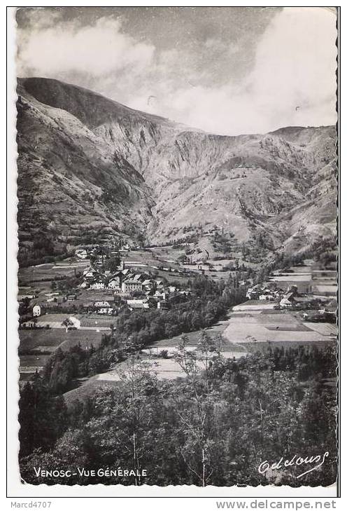 VENOSC Vue Générale Editions Oddoux Avec Timbre Recto 12 F En Date De 1956 Véritable Photo Carte Dentelée - Vénosc