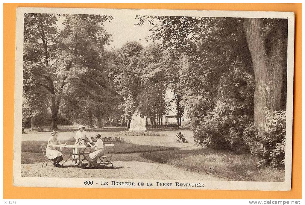 D097, Genève, Cartigny. Le Bonheur De La Terre Restaurée. ANIME. RARE. Léger Pli Horizontal. - Cartigny