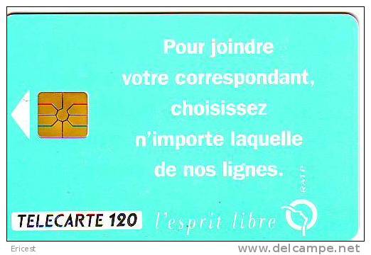 RATP L´ESPRIT LIBRE 120U GEM 04.93 ETAT COURANT - 1993