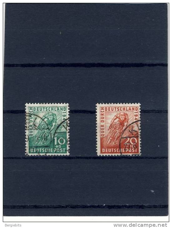 1949 Germany Bizone Nice Set Of Stamps Bicycles VF Used - Other & Unclassified