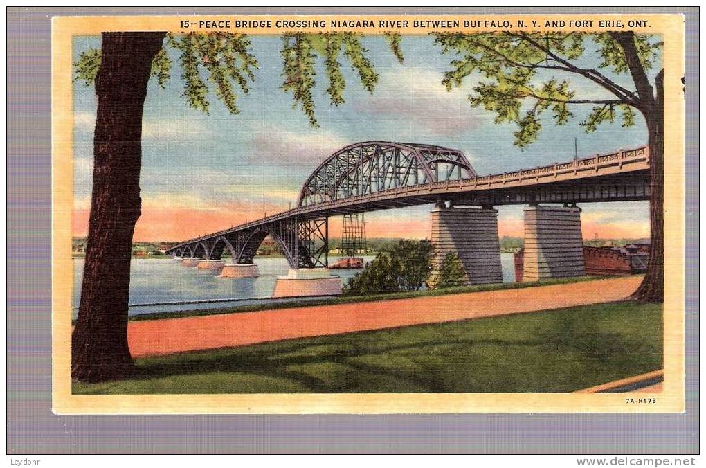 Peace Bridge Crossing Niagara River Between Buffalo, N.Y. And Fort Erie, Ontario, Canada - Buffalo