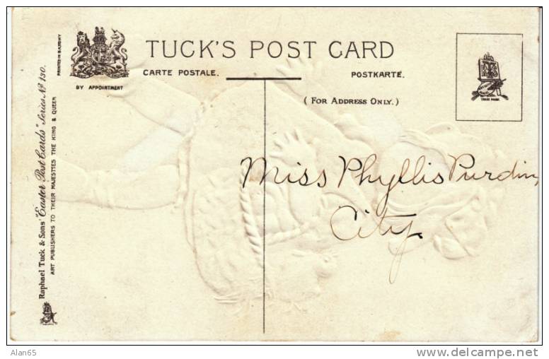 Gassaway Artist Signed Vintage Postcard, ´With Easter Greetings´ Tuck Series #130 ´Easter Post Cards´ - Easter