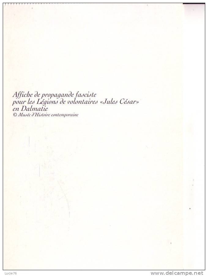 Carte De La Collection Du 20ème Siècle -    Affiche De Propagande Fasciste Pour Les Légions De Volontaires JULES CESAR.. - Eventos