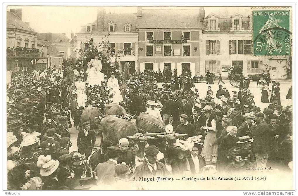 MAYET  --  Cortège De La Cavalcade (12 Avril 1909) - Mayet