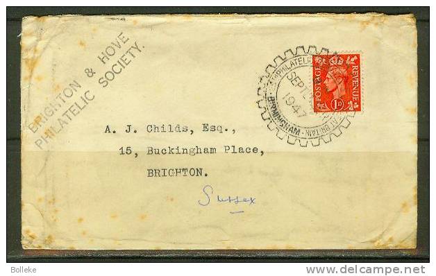 Grande Bretagne  -  Lettre De 1947  -  Oblitération Spéciale Philatélique - Storia Postale