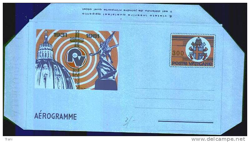 AEROGRAMME - Anno 1981 - Poste Aérienne