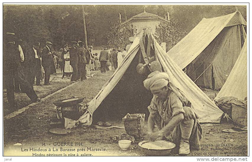 - GUERRE 1914-1918 - LES INDOUS A LA BARASSE PRES DE MARSEILLE - - War 1914-18