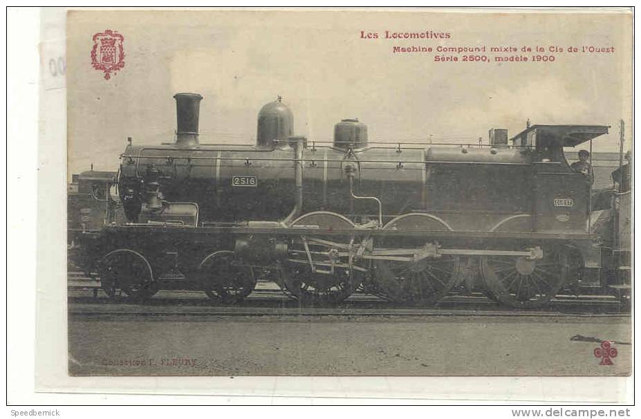 12567 Locomotives  Machine Compound Mixte Compagnie Ouest Série 2500 (2516) Modele 1900 Trefle CCCC Fleury - Matériel