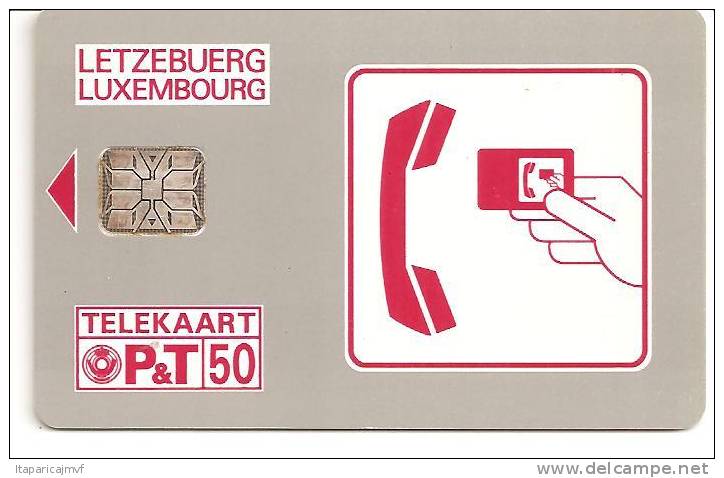 Telecarte Luxembourg :   SC  Logo Rouge - Luxembourg