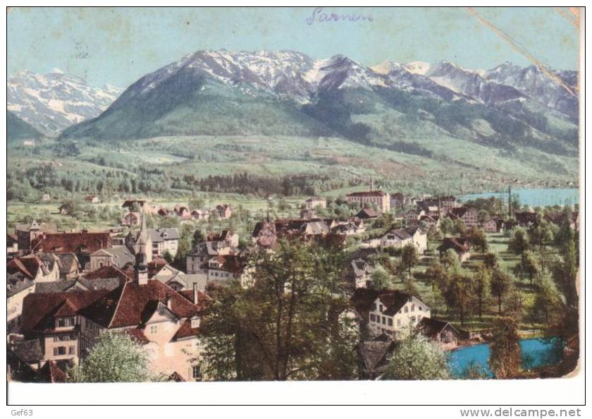 Sarnen - Blick Auf See U. Nünalphorn (1914) - Sarnen