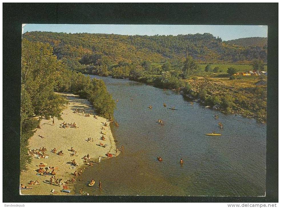 CPSM - Vallon Pont D' Arc (07) - Plage Du Pont De Salavas ( Vue Aérienne Editions De France ) - Vallon Pont D'Arc