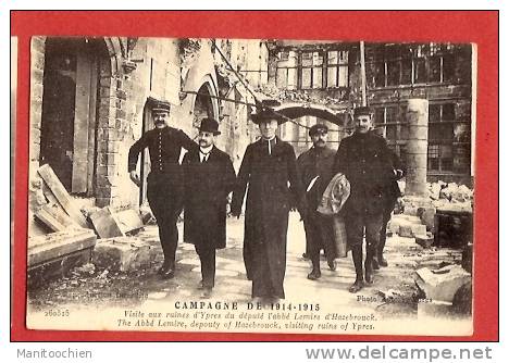 BELGIQUE YPRES VISITE AUX RUINES DU DEPUTE L'ABBE LEMIRED'HAZEBROUCK - Kortrijk