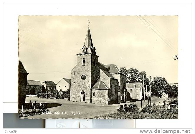 000617  -  PORCHERESSE     -     L'Eglise      Carte Photo - Daverdisse