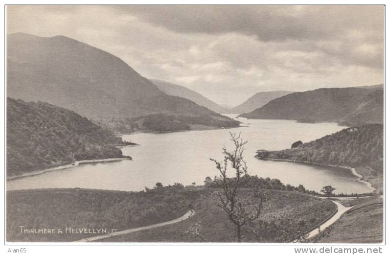 Thirlmere And Helvellyn On Vintage Postcard, H. Mayson's Series - Altri & Non Classificati