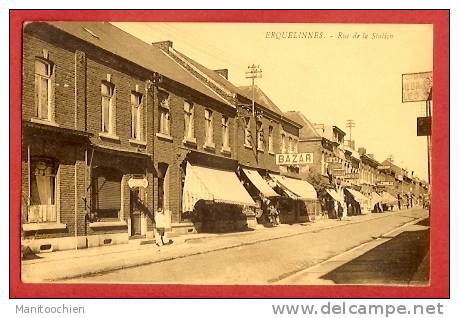 BELGIQUE ERQUELINNE RUE DE LA STATION BEAUCOUP DE BOUTIQUES ET PUB POUR CIGARE ALBA LEO - Erquelinnes