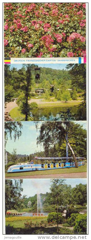 SAARBRÜCKEN - DEUTSCH-FRANZÖSICHER GARTEN - Dépliant De 8 Petites Photos Véritables - 104 X 72 Mm - Saarbruecken