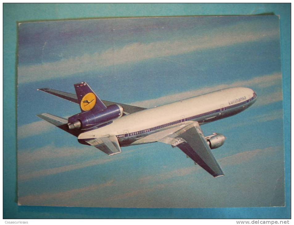 R.8554  LUFTHANSA DC 10  AVION AERLINE  AÑOS 70/80  CIRCULADA  MAS EN MI TIENDA - 1946-....: Moderne