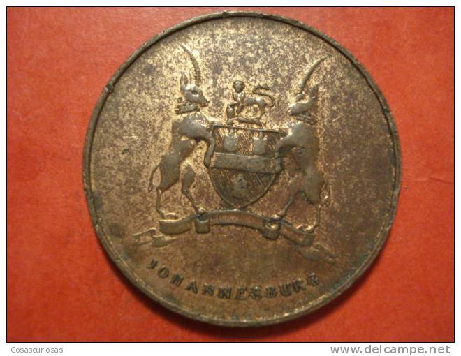 3319 SOUTH AFRICA SUID AFRIKA  JOHANNESBURG MEDAL     AÑO / YEAR  CIRCA 1950   XF - Altri & Non Classificati