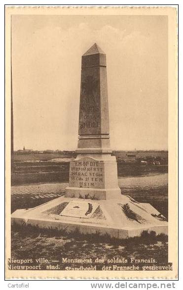 NIEUWPOORT STAD - STANDBEELD DER FRANSCHE GESNEUVELDEN - Nieuwpoort