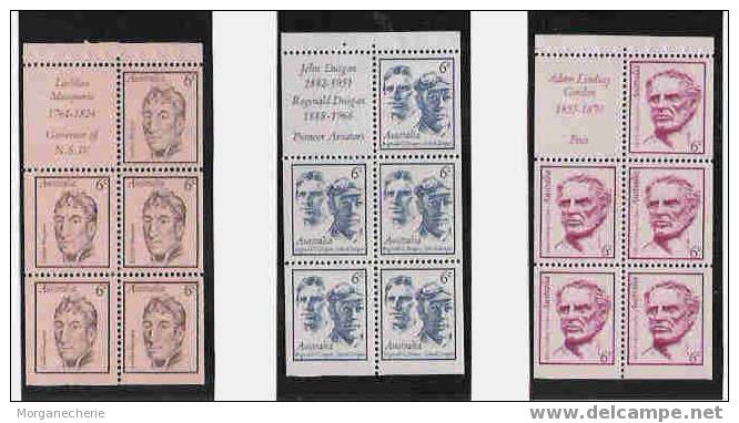 AUSTRALIA; 1970;  YT 426-429 EN 5 CARNETS DE 5 TIMBRES COMPLET ** - Nuevos