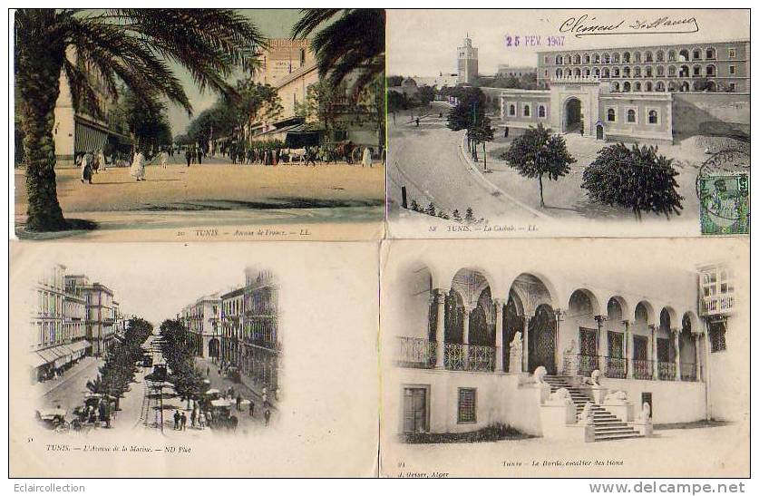 TUNISIE Lot De  4 Cpa TUNIS - Tunisie