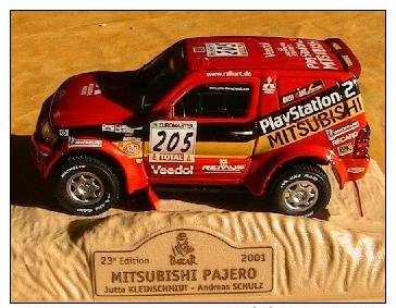 MITSUBISHI PAJERO RALLYE PARIS DAKAR 2001 NOREV 1/43 KLEINSCHMIDT SCHULZ - Rallye