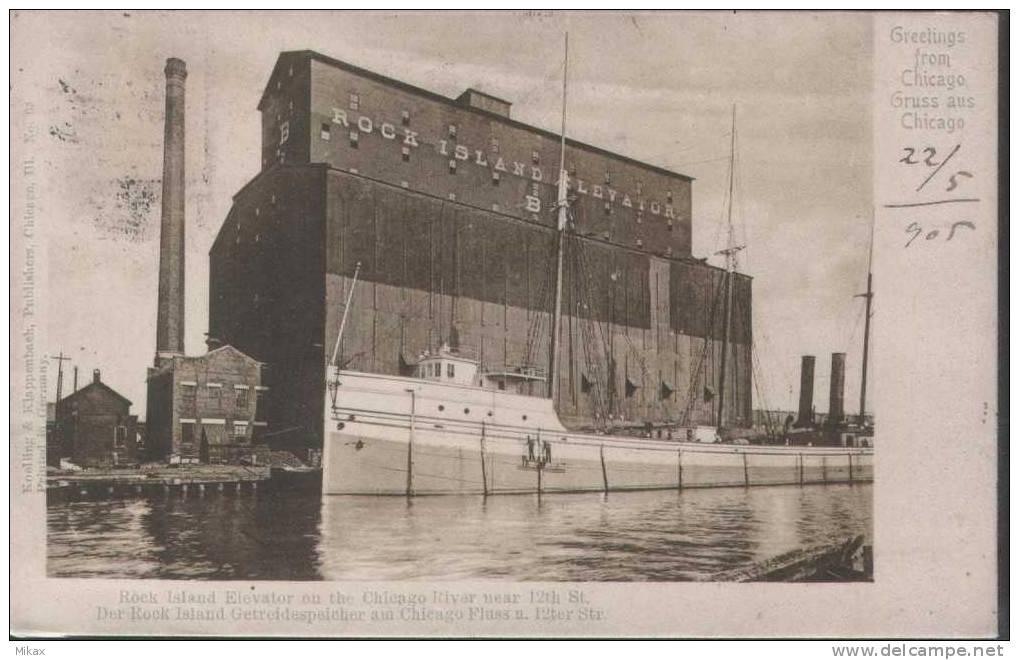 Rock Island Elevator On The Chicago River Near 12th St. - Chicago