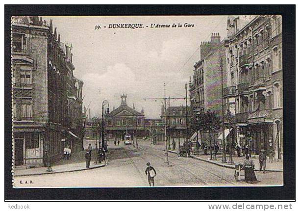 3 Early Postcards Dunkerque France Trams Le Phare - L'Hotel De Ville - L'Avenue De La Gare - Ref 238 - Nord-Pas-de-Calais