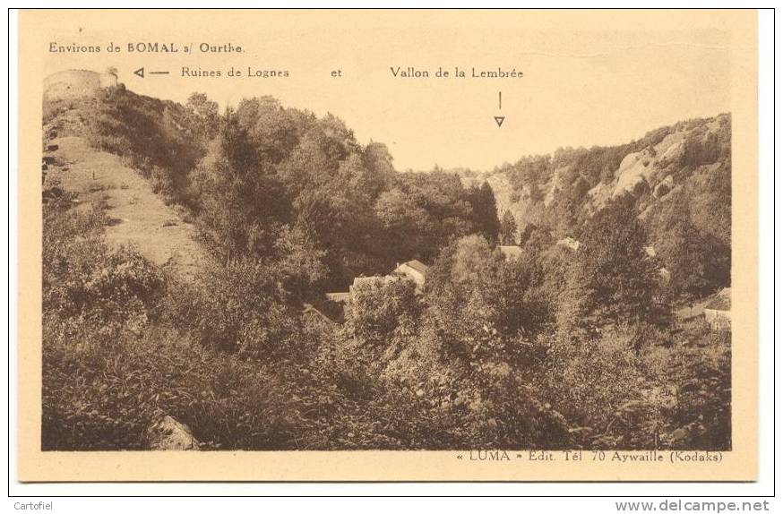 BOMAL SUR OURTHE - RUINES DE LOGNES ET VALLON DE LA LEMBREE - Durbuy