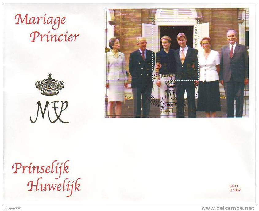 FDC Belgium-Belgique, BL82 (2587) - Royalties, Royals