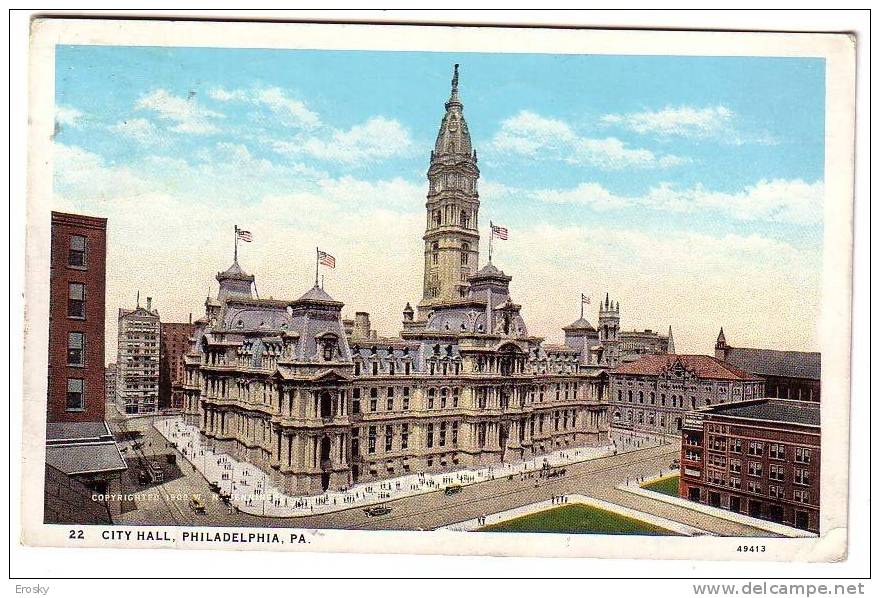 PGL - 0064 USA PHILADELPHIA CITY HALL 1929 - Philadelphia