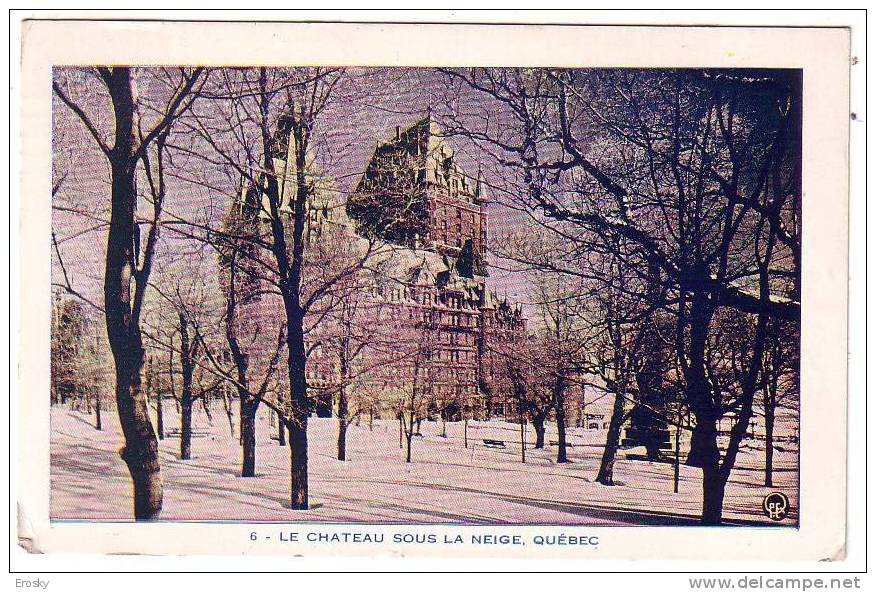 PGL - 0078 CANADA QUEBECK LE CHATEAU SOUS LA NIEGE 1950 - Québec - Château Frontenac