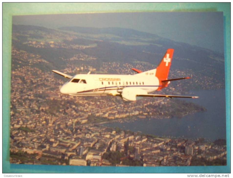 R.8604  CROSSAIR  SAAB 340A CITYLINER  ZURICH SWITZERLAND  AVION AERLINE  AÑOS 80  MAS EN MI TIENDA - 1946-....: Moderne