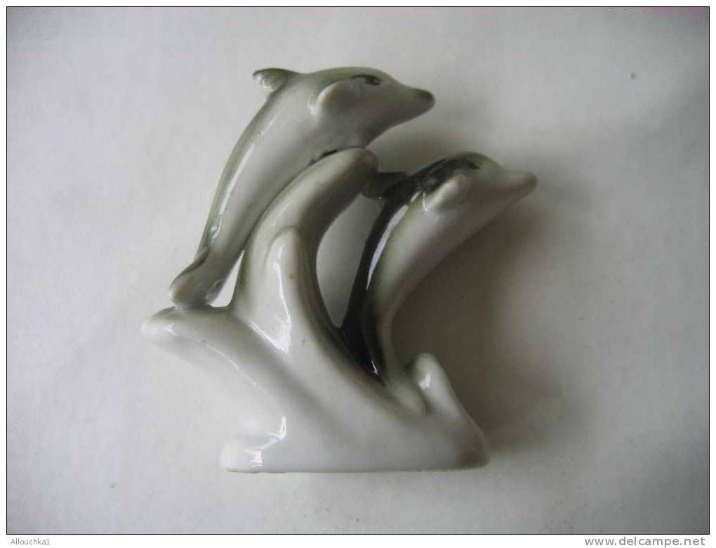 DAUPHINS EN CERAMIQUE POUR DECORATION -HAUTEUR 10 CM - Maritime Decoration