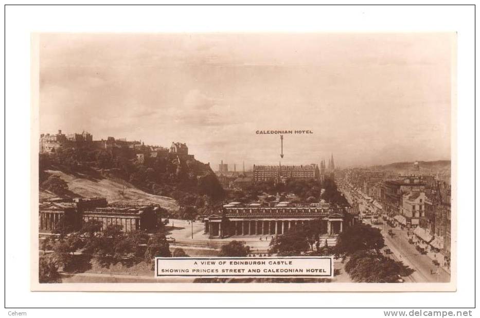 ECOSSE SCOTTLAND EDINBURGH EDINBOURG THE CALEDONIAN HOTEL A VIEW OF EDINBURGH CASTLE - Midlothian/ Edinburgh