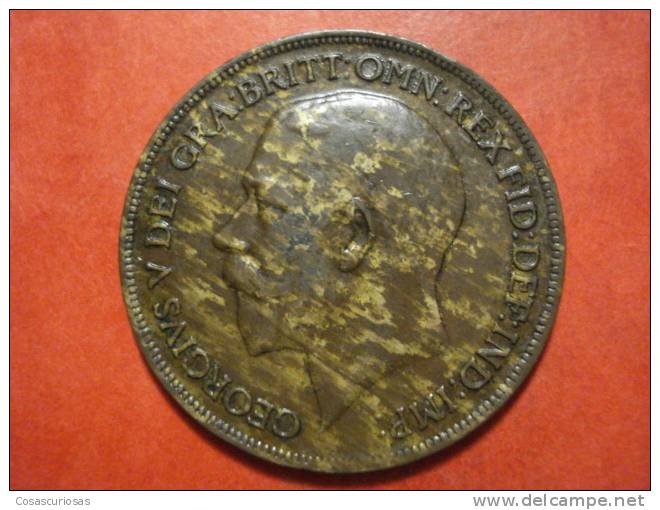3433 UNITED KINGDOM  UK GRAN BRETAÑA  PENNY    AÑO / YEAR    1921 XF - D. 1 Penny