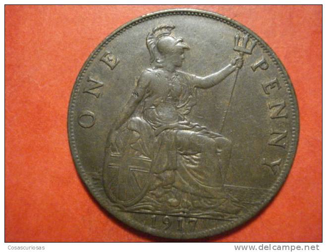 3439 UNITED KINGDOM  UK GRAN BRETAÑA  PENNY    AÑO / YEAR    1917    XF- - D. 1 Penny