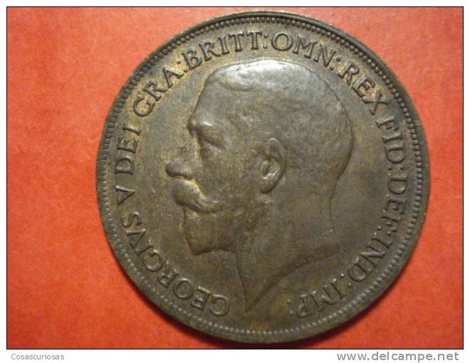 3439 UNITED KINGDOM  UK GRAN BRETAÑA  PENNY    AÑO / YEAR    1917    XF- - D. 1 Penny