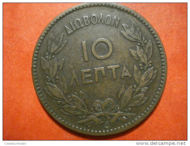 3463  GREECE GRECIA HELLAS  10 LEPTA AÑO / YEAR  1882  A     VF- - Grèce