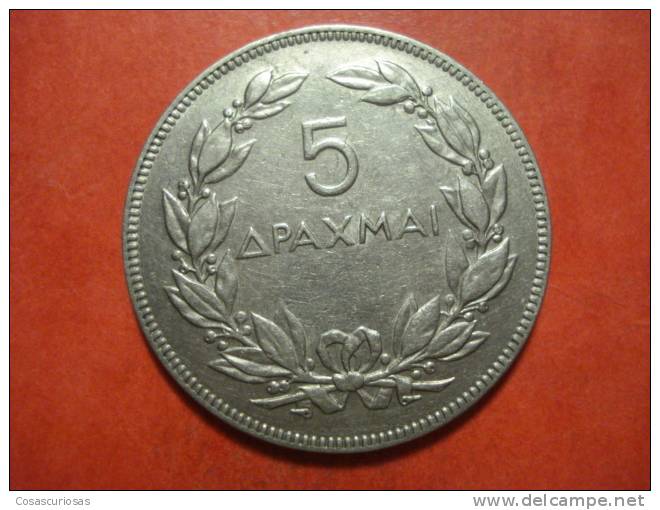 3473 GREECE GRECIA HELLAS   5 DRACMAS  AÑO / YEAR  1930 XF - Grecia