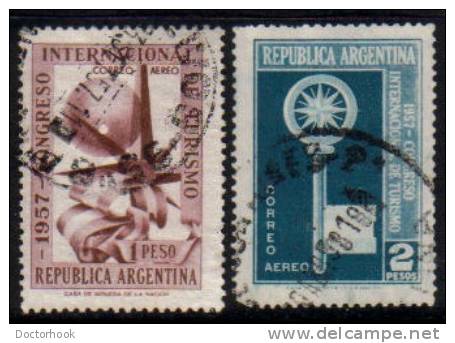 ARGENTINA   Scott #  C 68-9  F-VF USED - Poste Aérienne