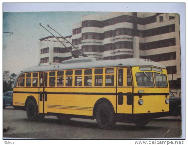 Trolley Bus Tranvias 1946 Mexico DF - Mexique