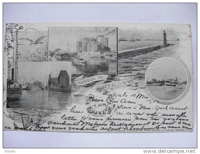 Private Mailing Card  Harbor Of Buffalo 1902 Stamp Removed - Buffalo