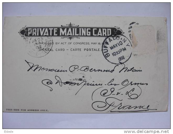 Private Mailing Card  Harbor Of Buffalo 1902 Stamp Removed - Buffalo